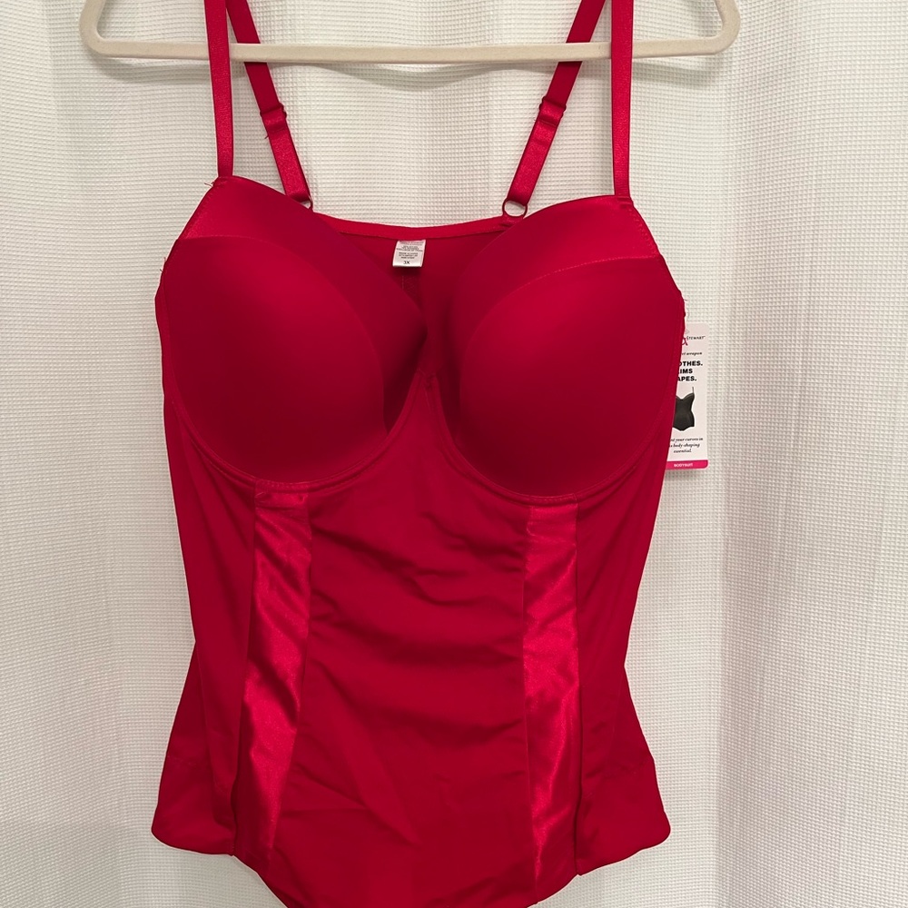 New Ashley Stewart Elegant Red Women's Shaping Bodysuit Size 3X